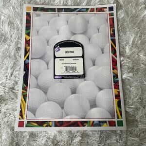 Golf Ball Tee Printer Paper 50 Sheets 8.5 x 11" New in Pkg